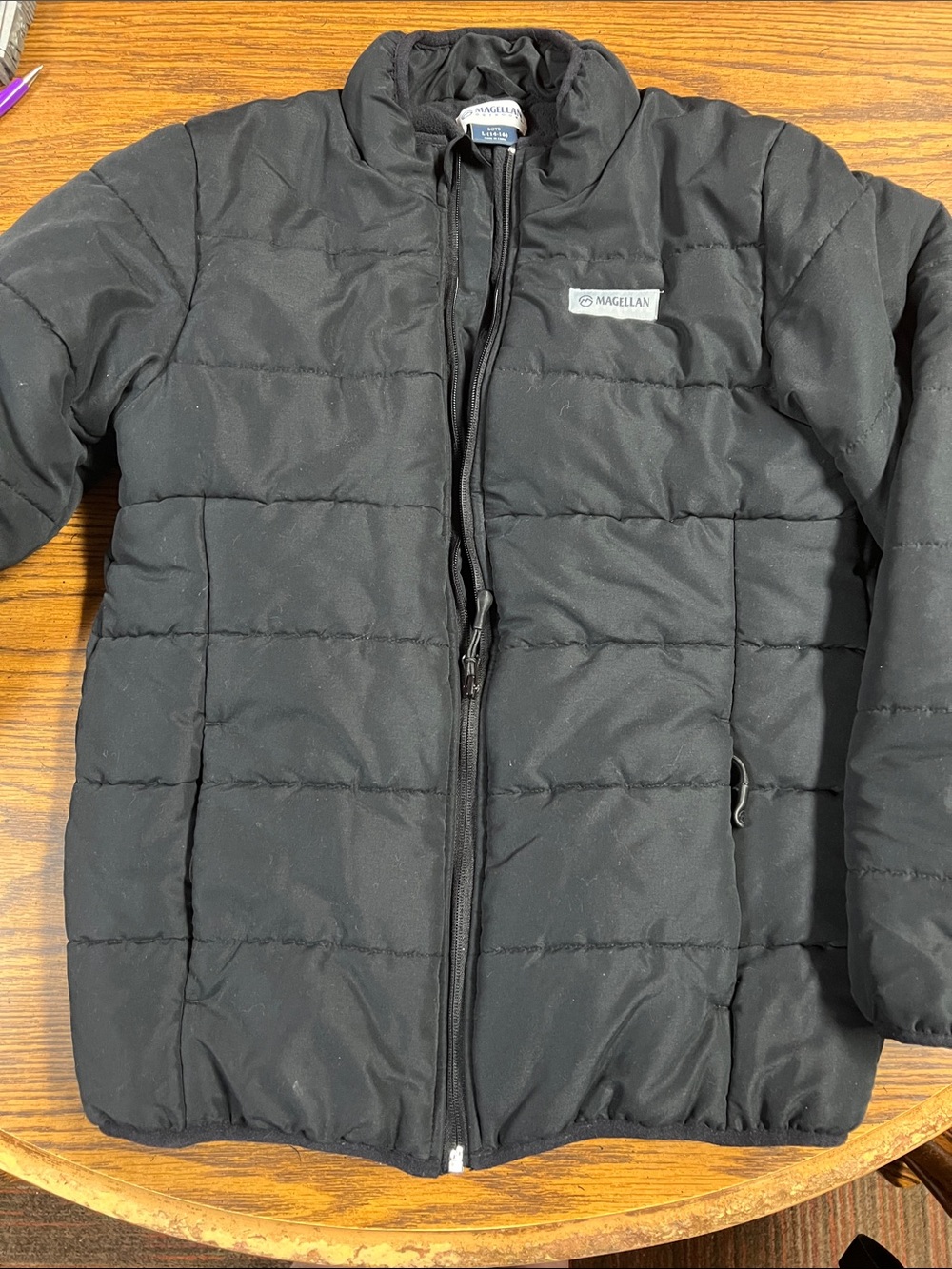 Magellan Outdoors Kids Black Quilted Puffer Coat